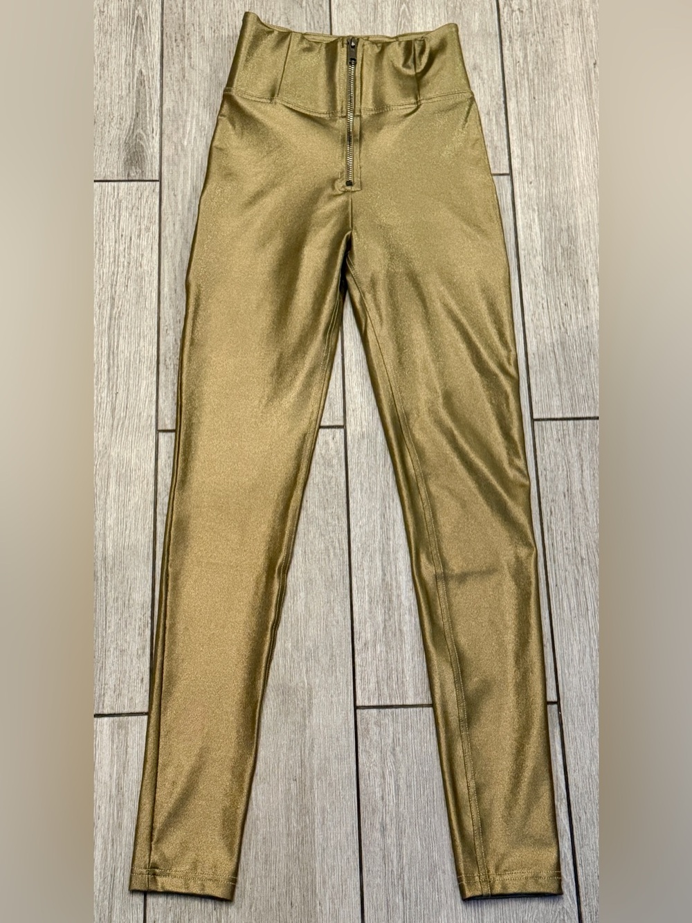 Freddy WR.UP Luxe Shimmer Super High Waist Pants Sage Green XXS 0